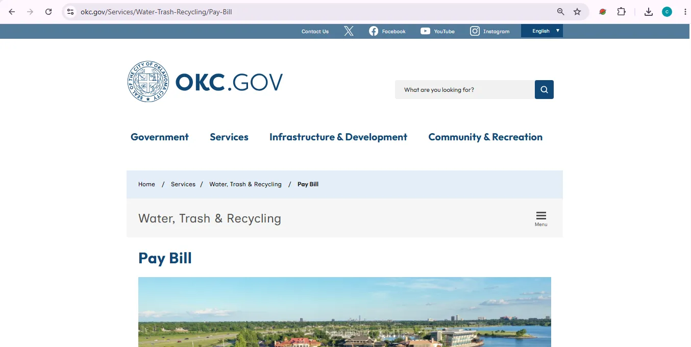 City of OKC Utilities customer portal bill pay and account management visual guide