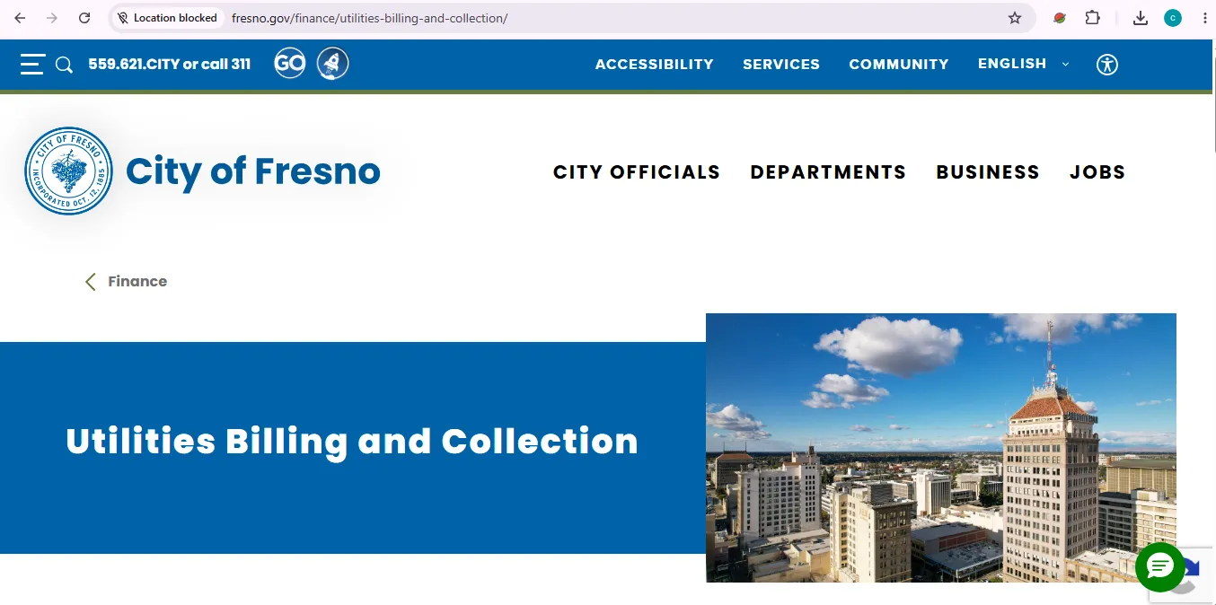 City of Fresno Utilities First Billing login register and online bill payment portal visual guide
