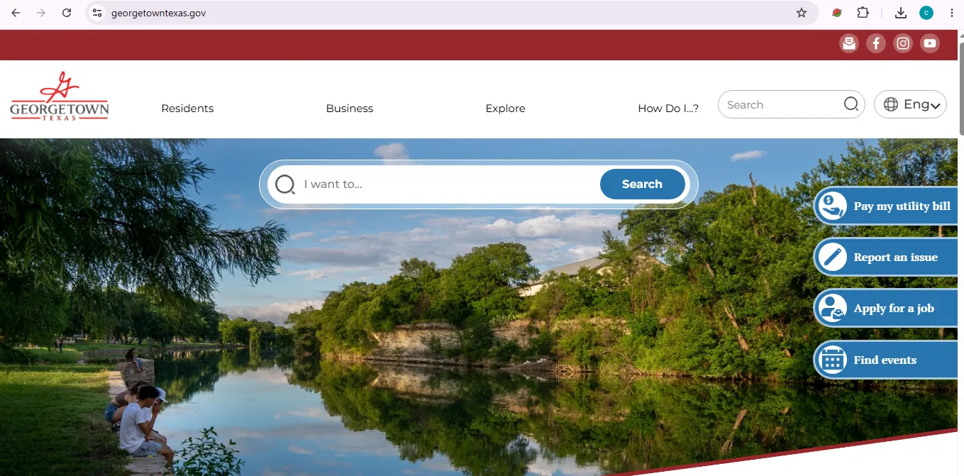 City of Georgetown Utilities login pay bill and customer portal visual guide